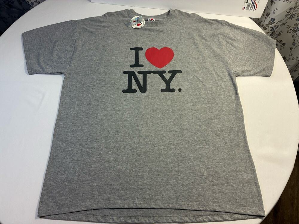 I Love NY T-Shirt 2XL Gray NWT Souvenir New York City Tee
